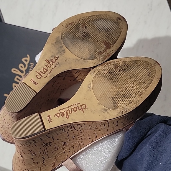 Charles by Charles David Pink Wedge Sandals - Picture 8 of 9